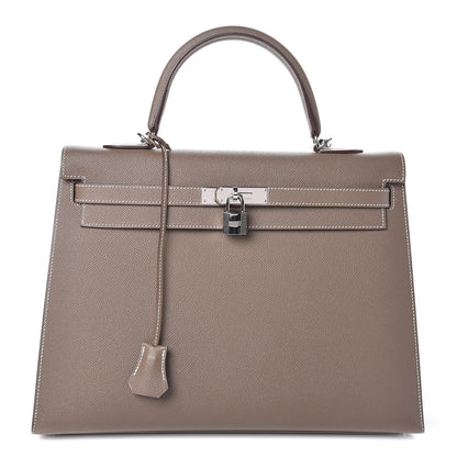 Hermes Epsom Kelly Sellier 35 Etoupe 1 of 39