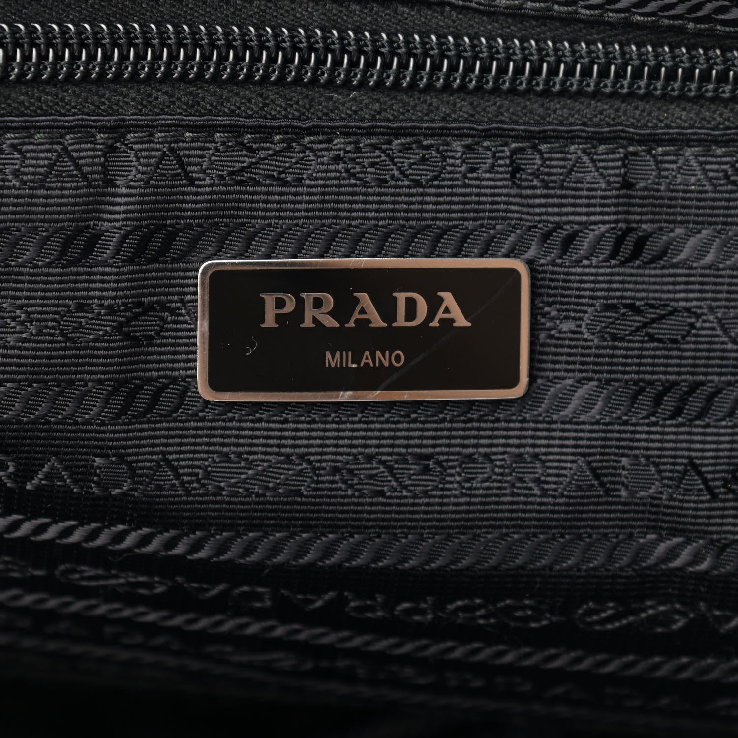 Prada Nylon New Vela Studded Tote Black Fuoco 10 of 12