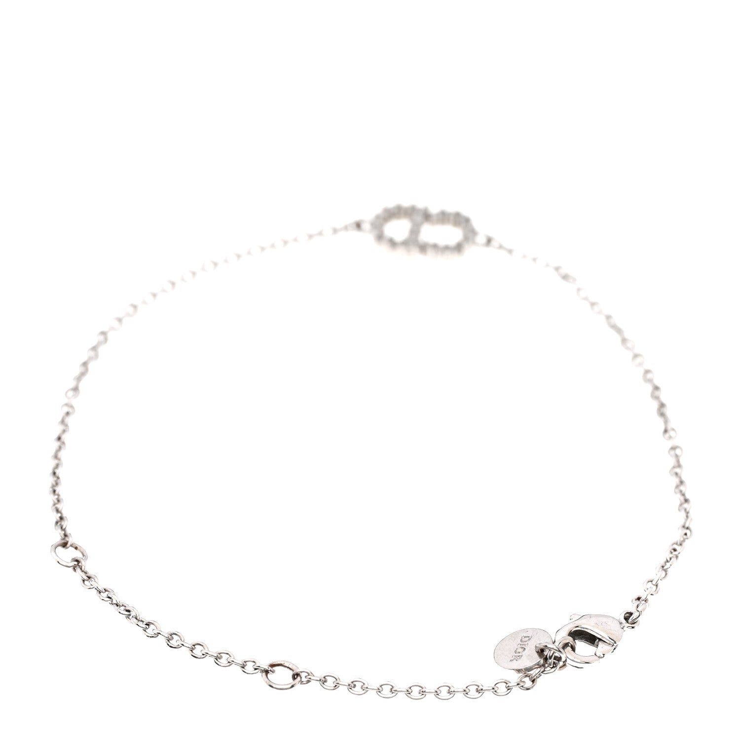 Christian Dior Crystal CD Bracelet Silver 3 of 4