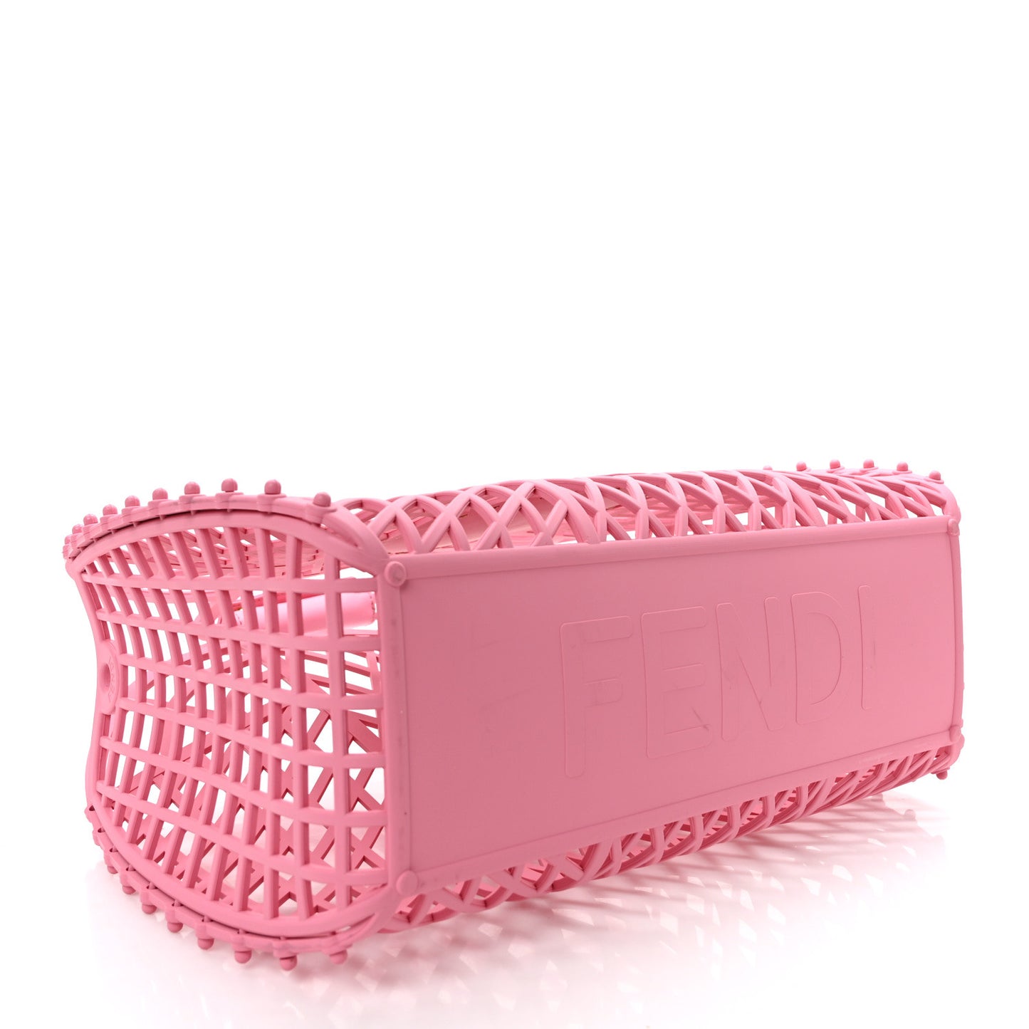 Recycled Plastic Vitello Liberty Matte Medium Fendi Basket Rosa