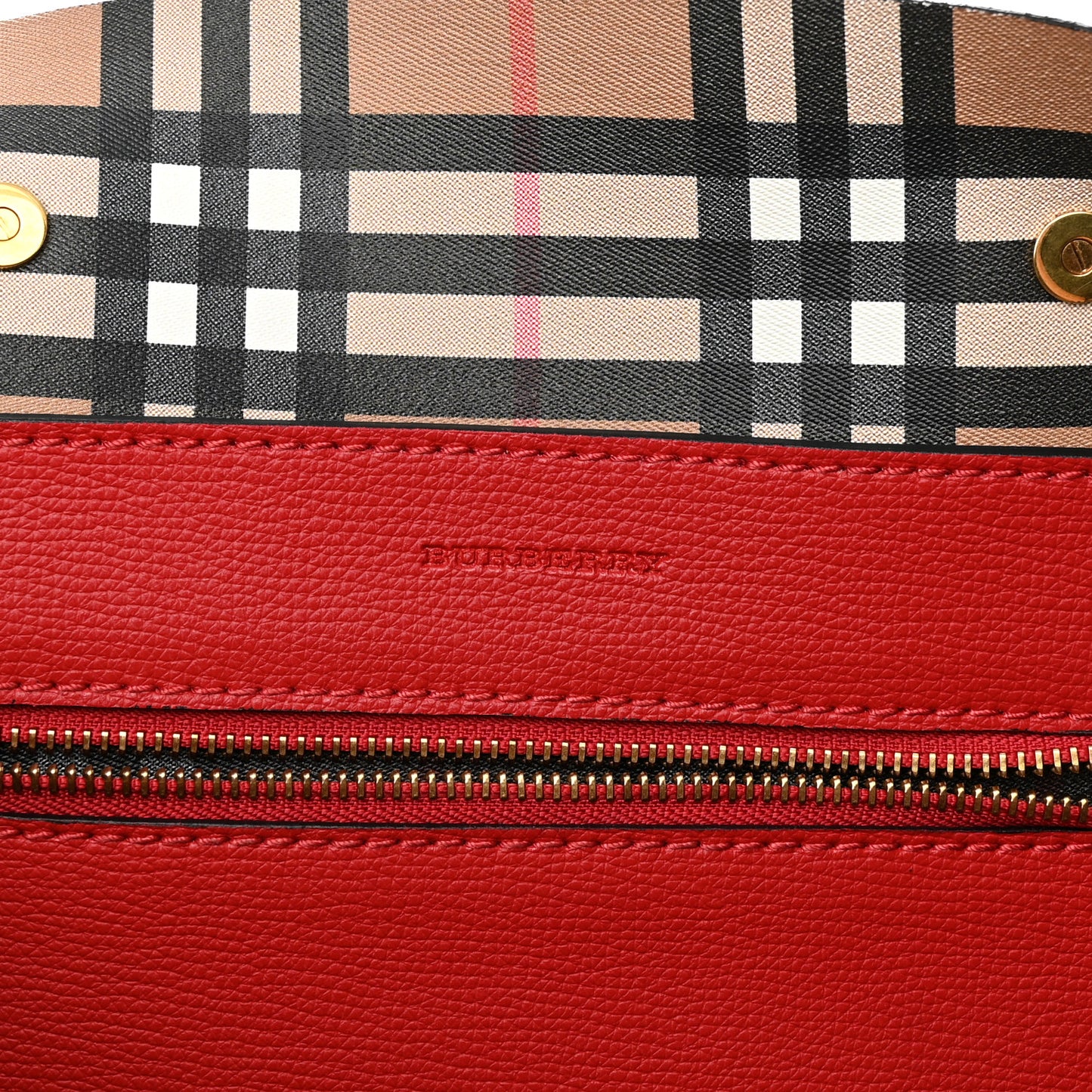 Haymarket Check Small Reversible Tote Red