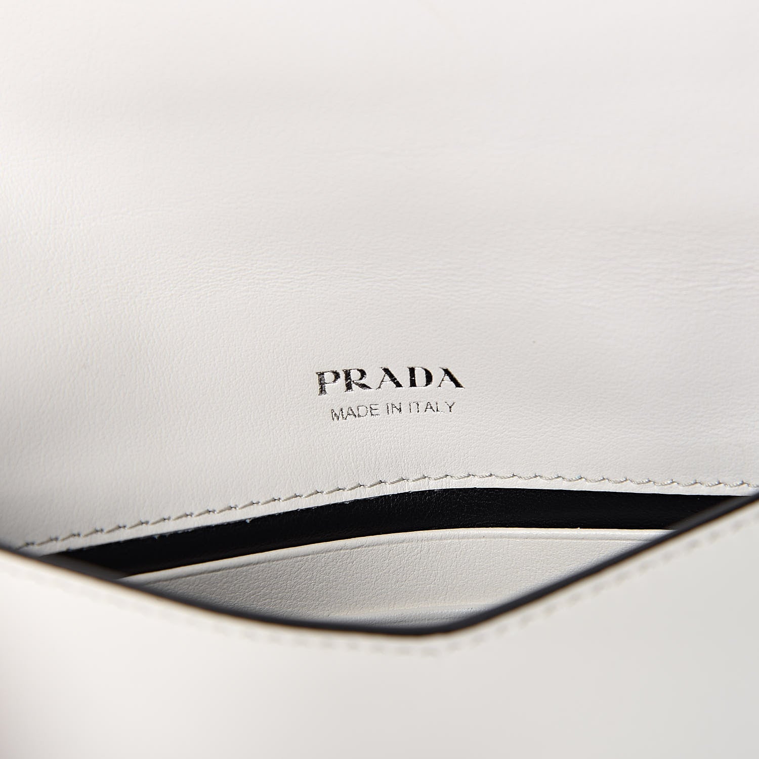 Prada Spazzolato Logo Envelope Clutch White 6 of 8