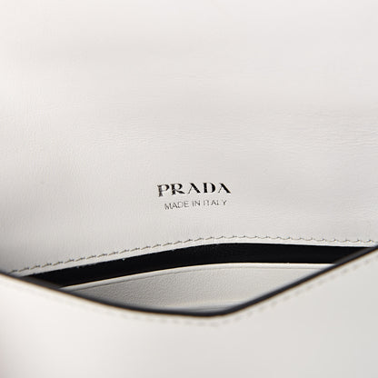 Prada Spazzolato Logo Envelope Clutch White 6 of 8