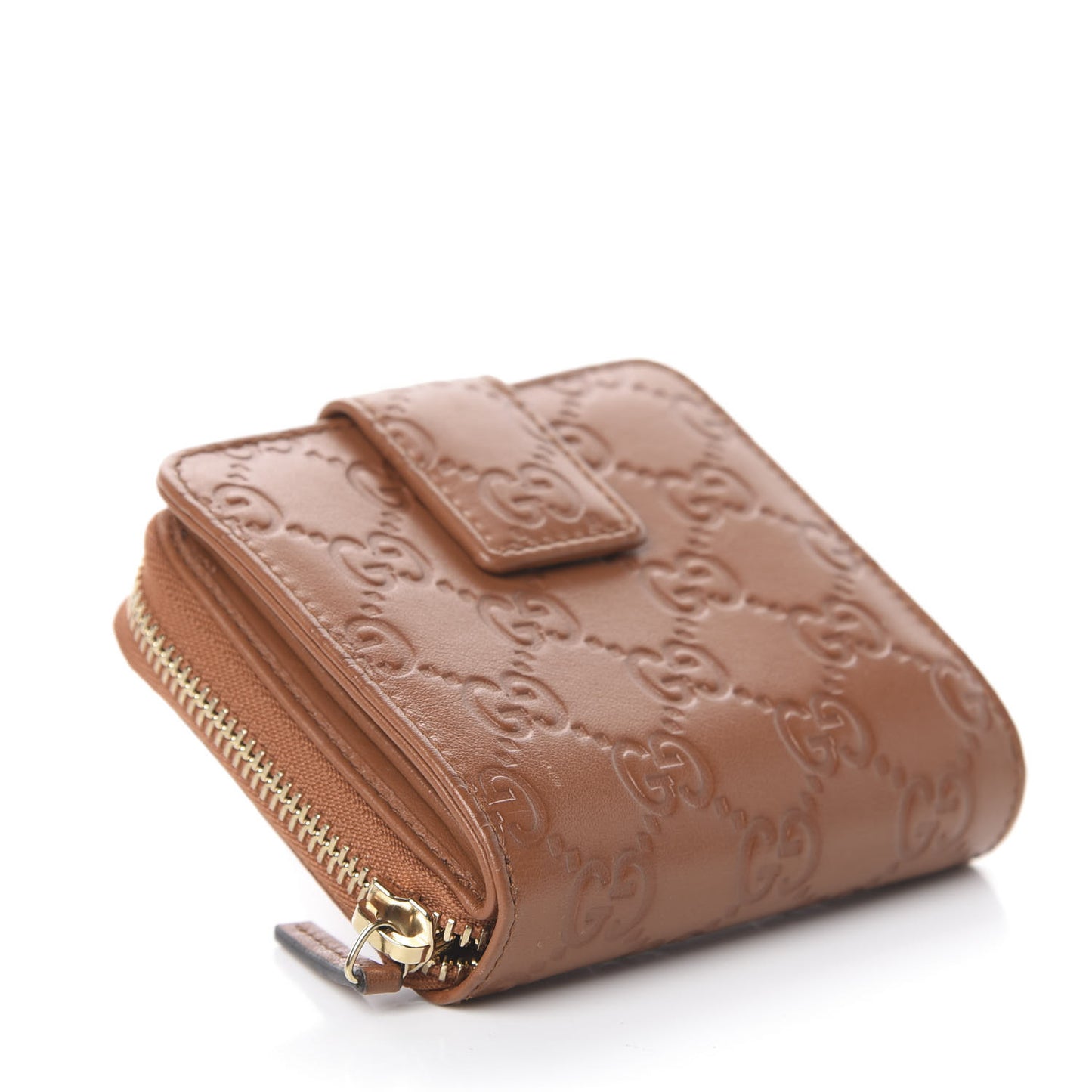Guccissima Zip Around French Wallet Brown