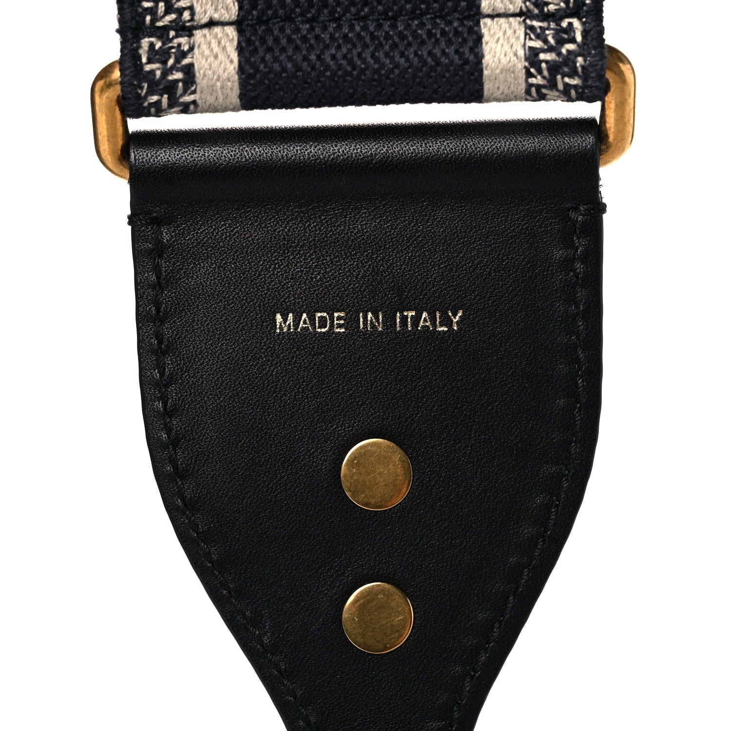 Christian Dior Canvas Embroidered Shoulder Strap Black 4 of 10