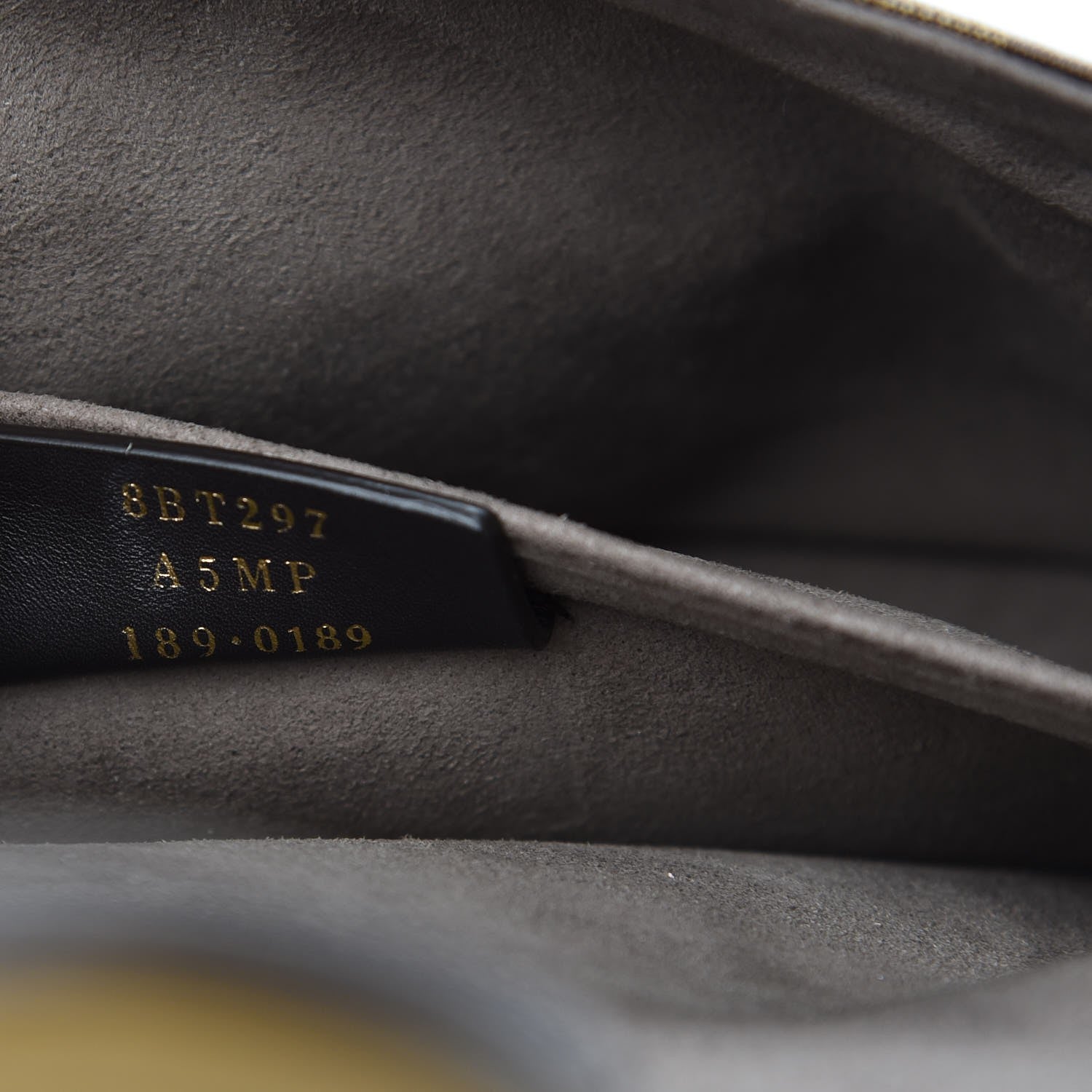 Fendi Vitello Grace Glazed Fabric FF 1974 Double F Shoulder Bag Alchemy Mogano Panna 9 of 10