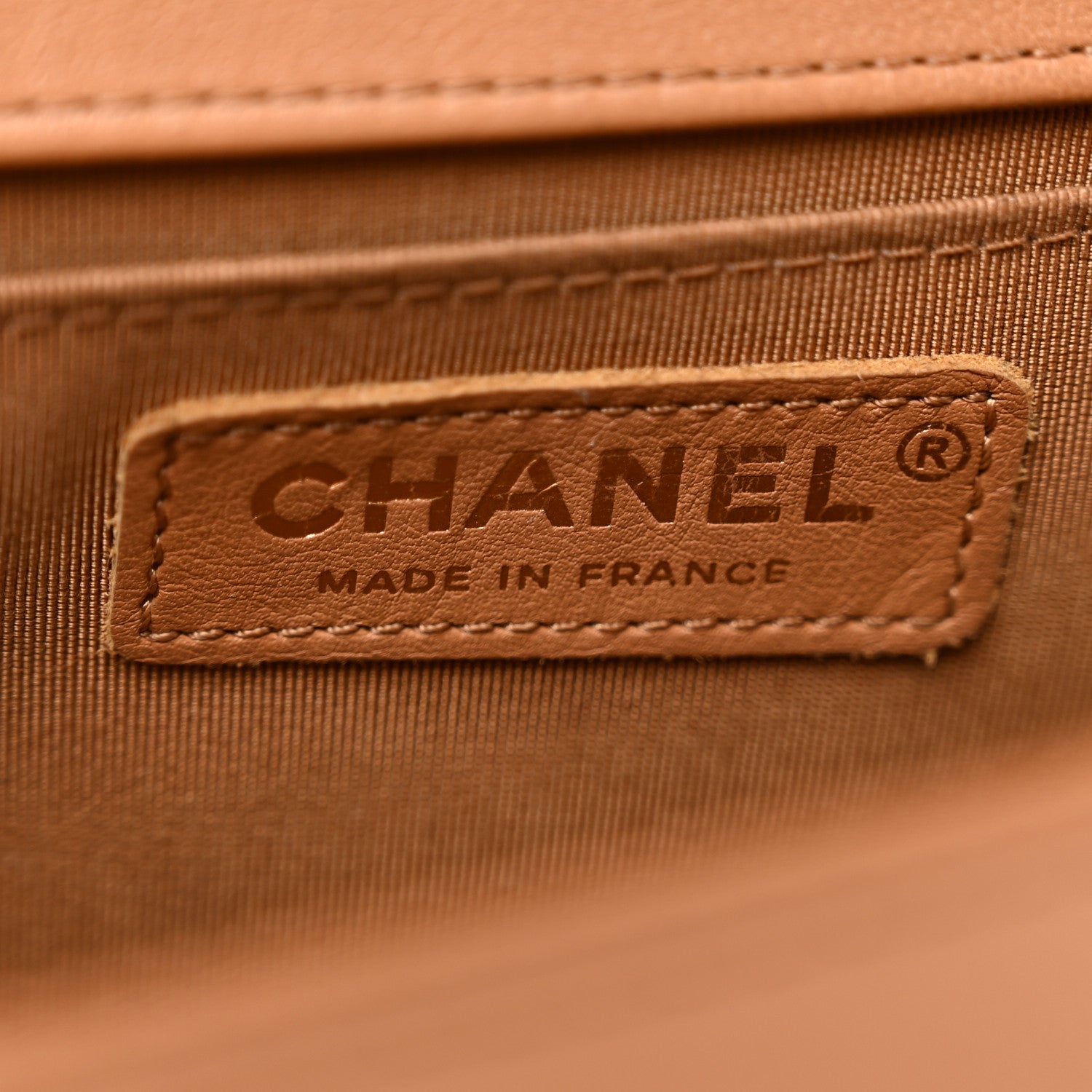 Chanel Calfskin Chevron Quilted Medium Boy Flap Beige 7 of 10