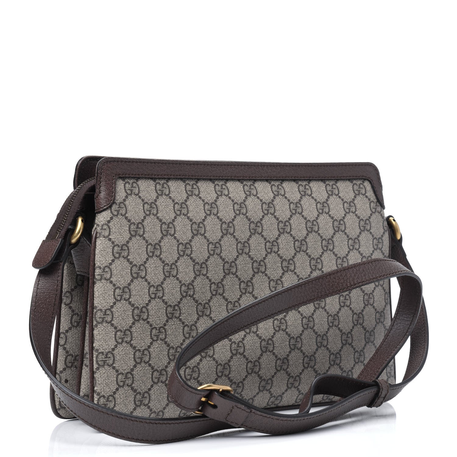 Gucci GG Supreme Monogram Web Medium Ophidia Shoulder Bag Beige New Acero 4 of 33