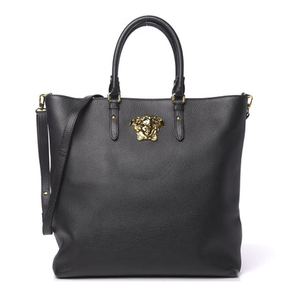 Versace Cervo Embossed Vitello Medusa Tote Black 1 of 15