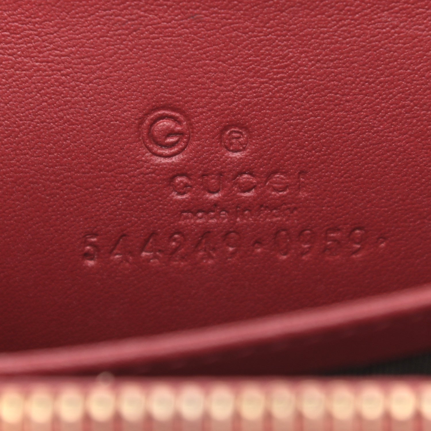 Gucci Microguccissima Zip Around Card Case Red 6 of 7