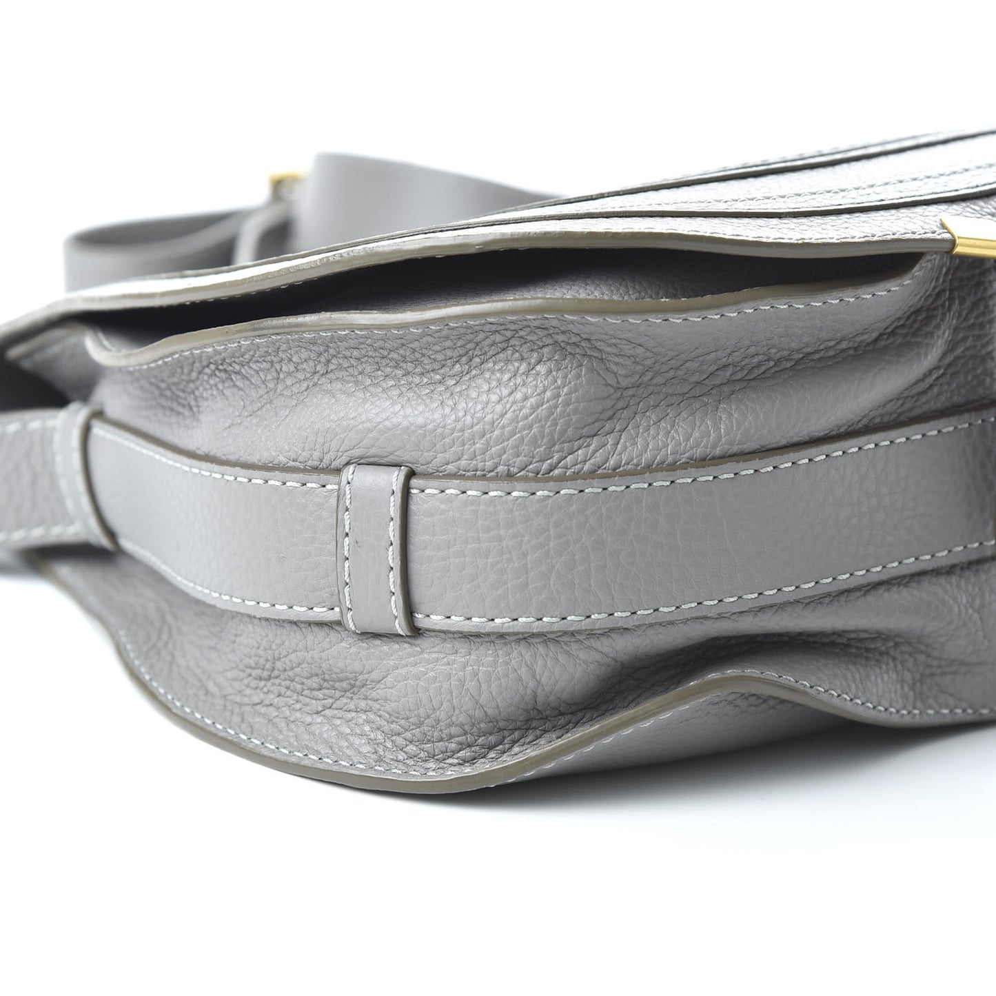 Calfskin Medium Marcie Round Crossbody Bag Cashmere Grey