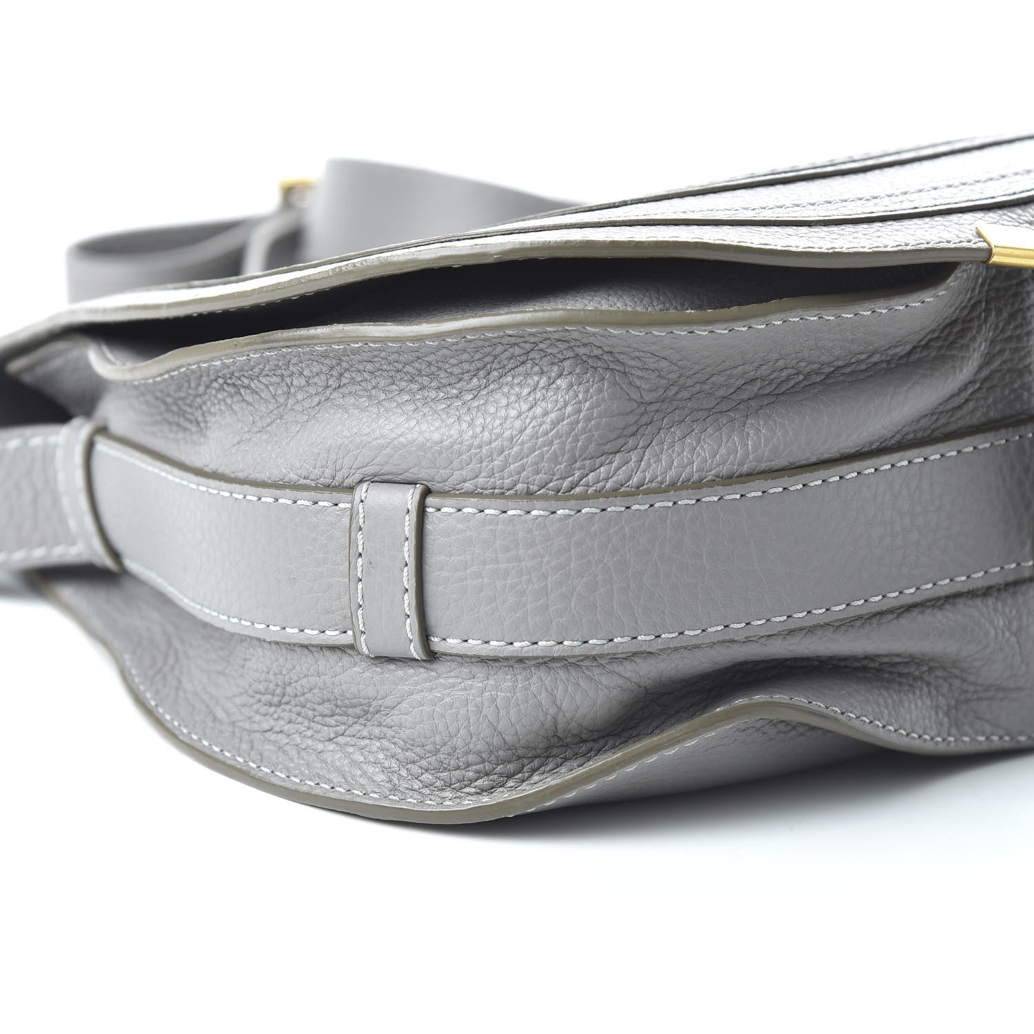 Chloe Calfskin Medium Marcie Round Crossbody Bag Cashmere Grey 6 of 9