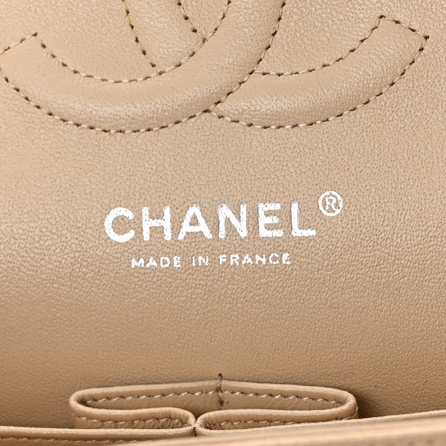 Chanel Caviar Quilted Medium Double Flap Beige 6 of 10