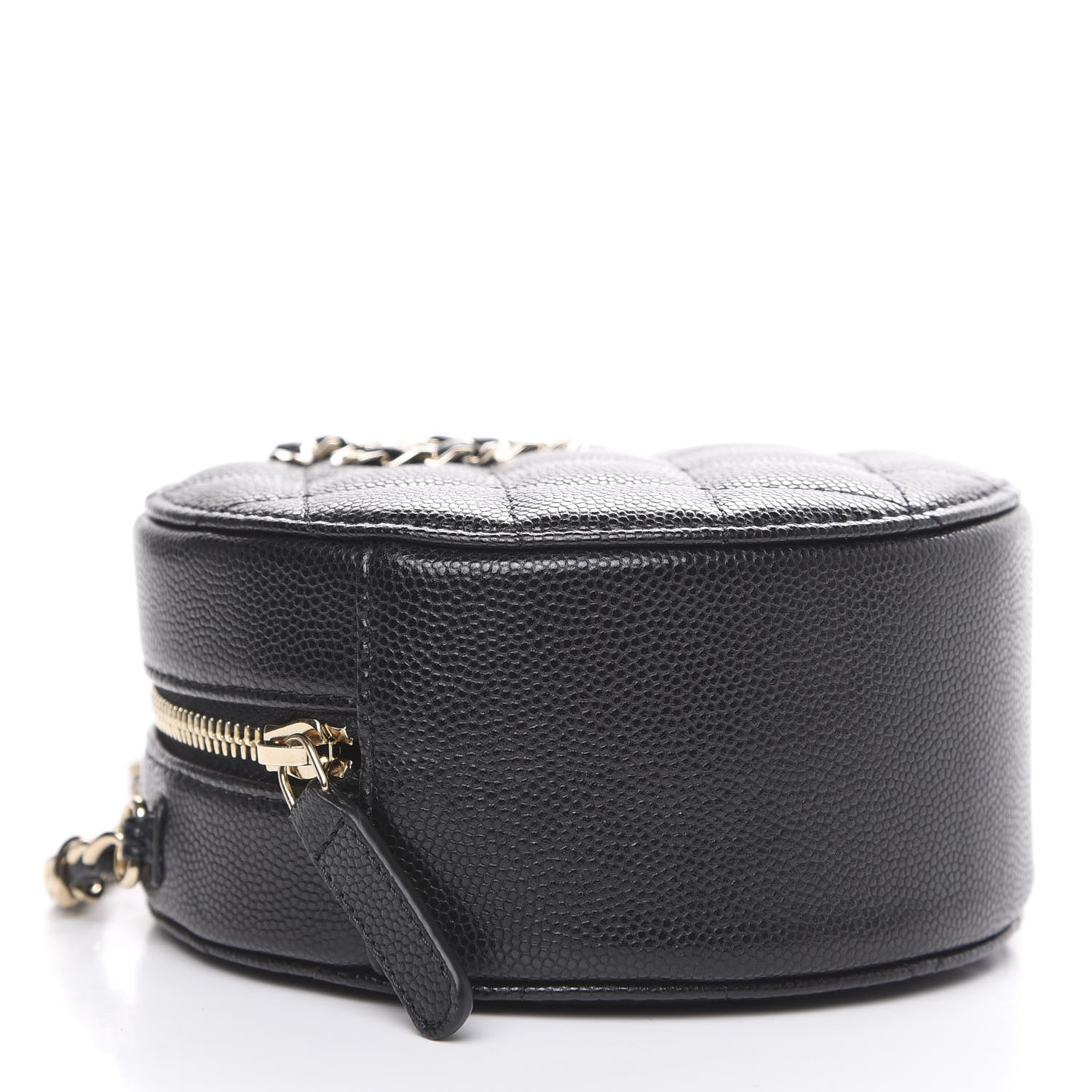 Chanel Caviar Quilted French New Wave Round Clutch With Chain Black 3 of 9