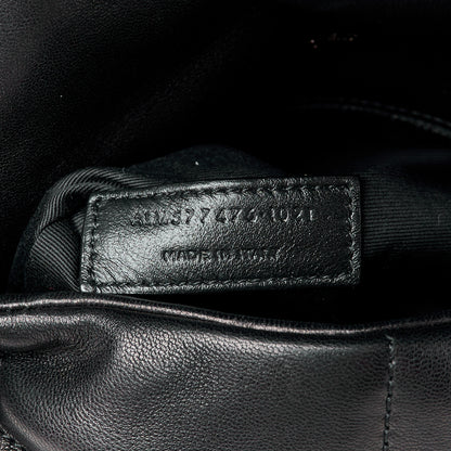 Saint Laurent Lambskin Quilted Monogram Monochrome Small Loulou Puffer Chain Satchel Black 8 of 11