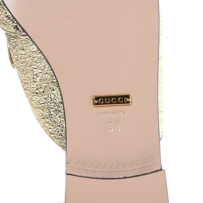 Gucci Galassia Womens GG Marmont Fringe Slippers 38 Platino 7 of 8