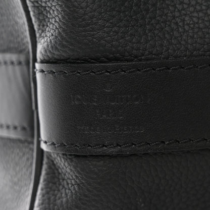 Louis Vuitton Grained Calfskin Aerogram Keepall Bandouliere 40 Black 6 of 16