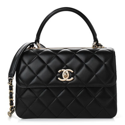 Chanel Lambskin Quilted Small Trendy CC Dual Handle Flap Bag Black 1 of 9