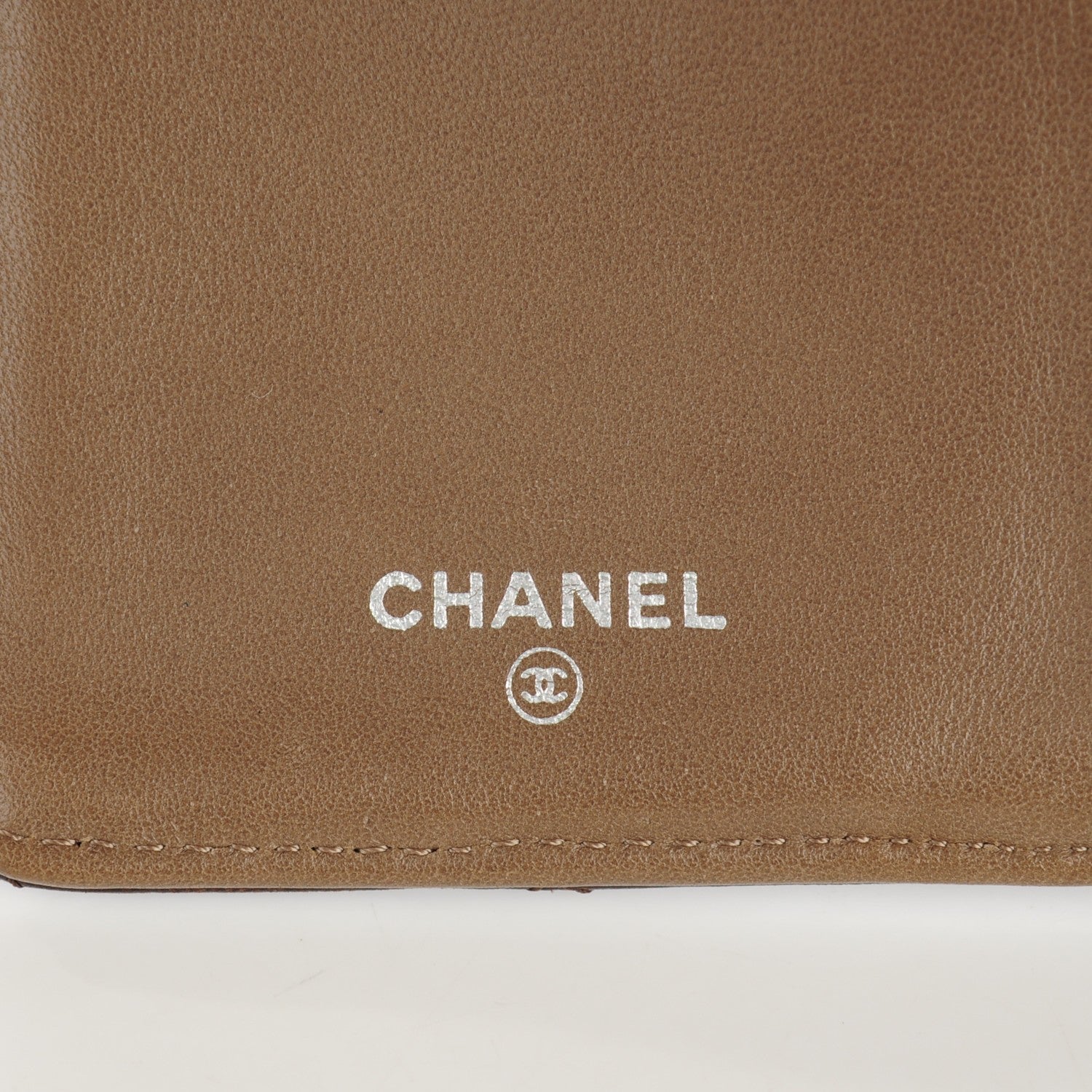 Chanel Lambskin Quilted Bi-Color Quilted Yen Wallet Brown 6 of 8
