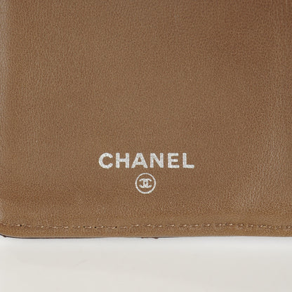 Chanel Lambskin Quilted Bi-Color Quilted Yen Wallet Brown 6 of 8