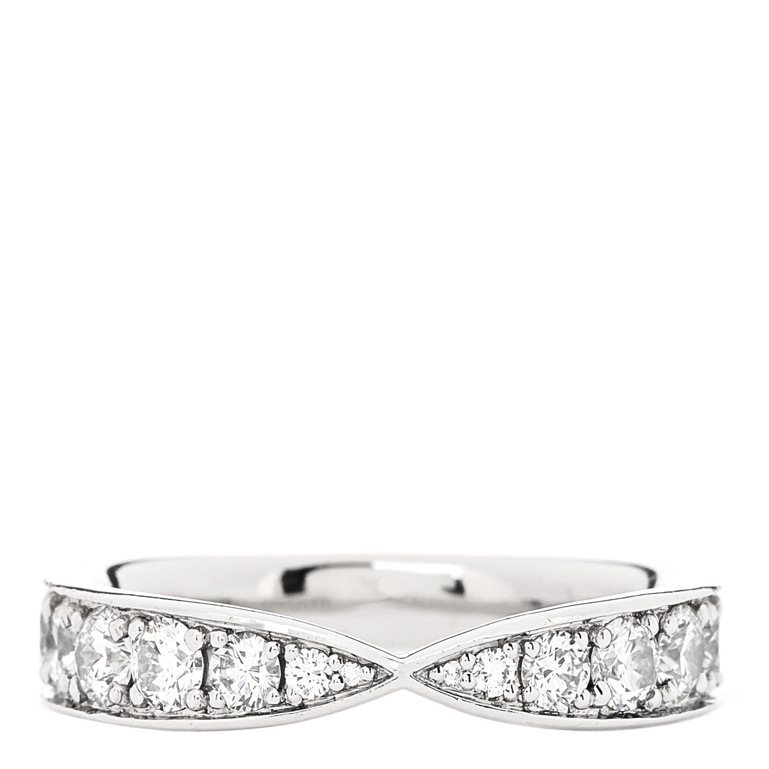 Tiffany Platinum Diamond 4.3mm Harmony Band Ring 54 7 1 of 6