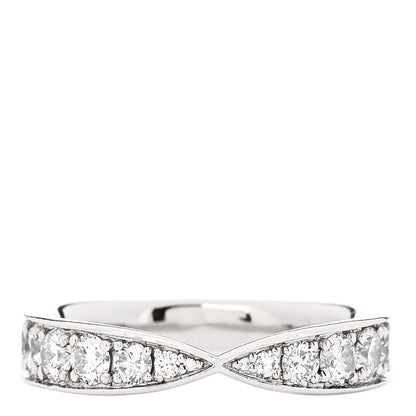 Tiffany Platinum Diamond 4.3mm Harmony Band Ring 54 7 1 of 6