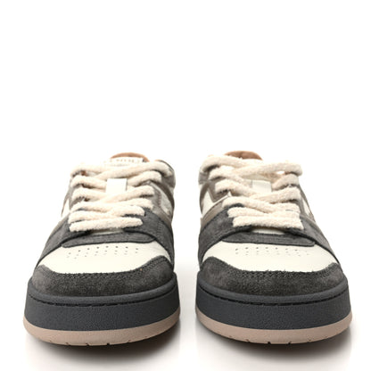 Fendi Suede Vitello Womens Fendi Match Low Top Sneakers 38 Grigio Corda Fendi White White Ice 2 of 10