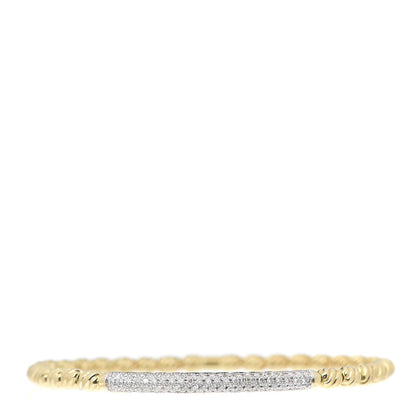 David Yurman 18K Yellow Gold Diamond Petite Pave Flex Bracelet 1 of 4