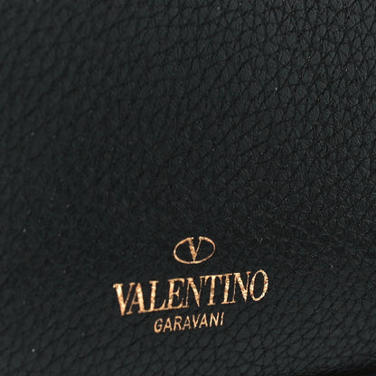 Valentino Garavani Pebbled Calfskin Embroidered Medium Rockstud Flip Lock Crossbody Bag Black 3 of 6