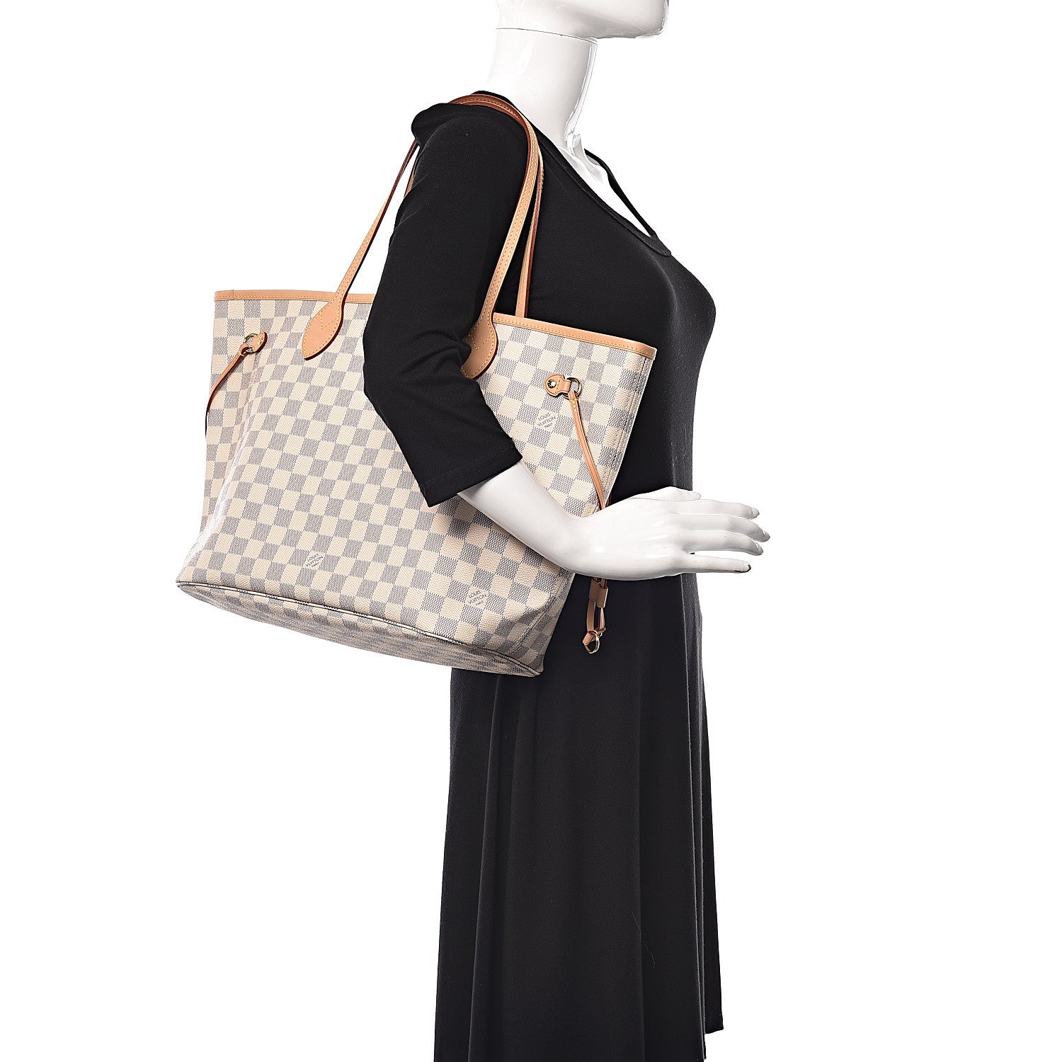 Louis Vuitton Damier Azur Neo Neverfull MM Rose Ballerine 2 of 15