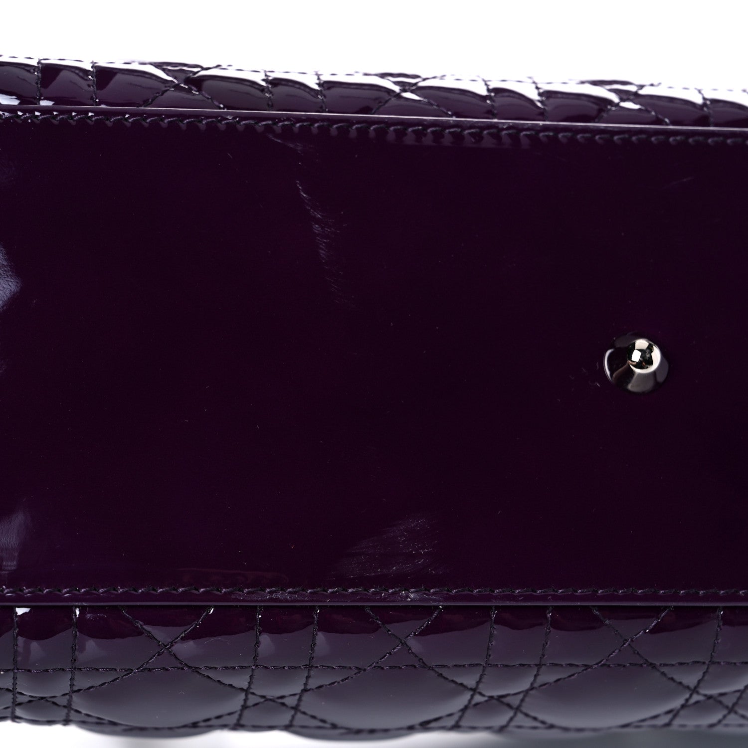 Christian Dior Patent Cannage Large Lady Dior Violet Purple 10 of 11