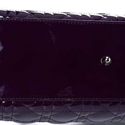 Christian Dior Patent Cannage Large Lady Dior Violet Purple 10 of 11