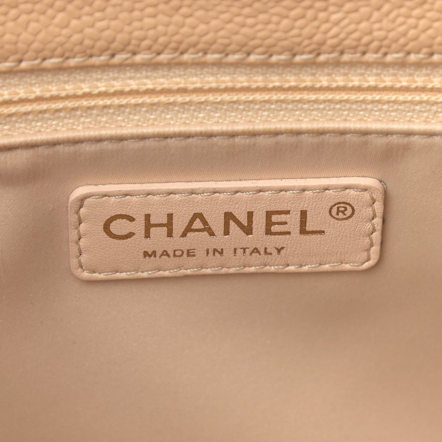 Caviar Quilted Grand Shopping Tote GST Beige Clair