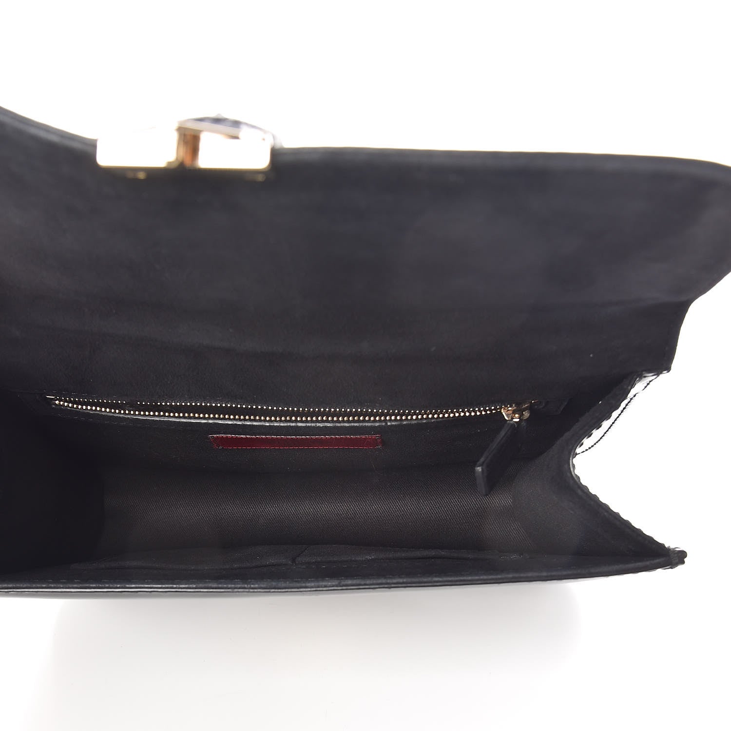Valentino Garavani Patent Monochrome Medium Glam Lock Rockstud Flap Black 5 of 9