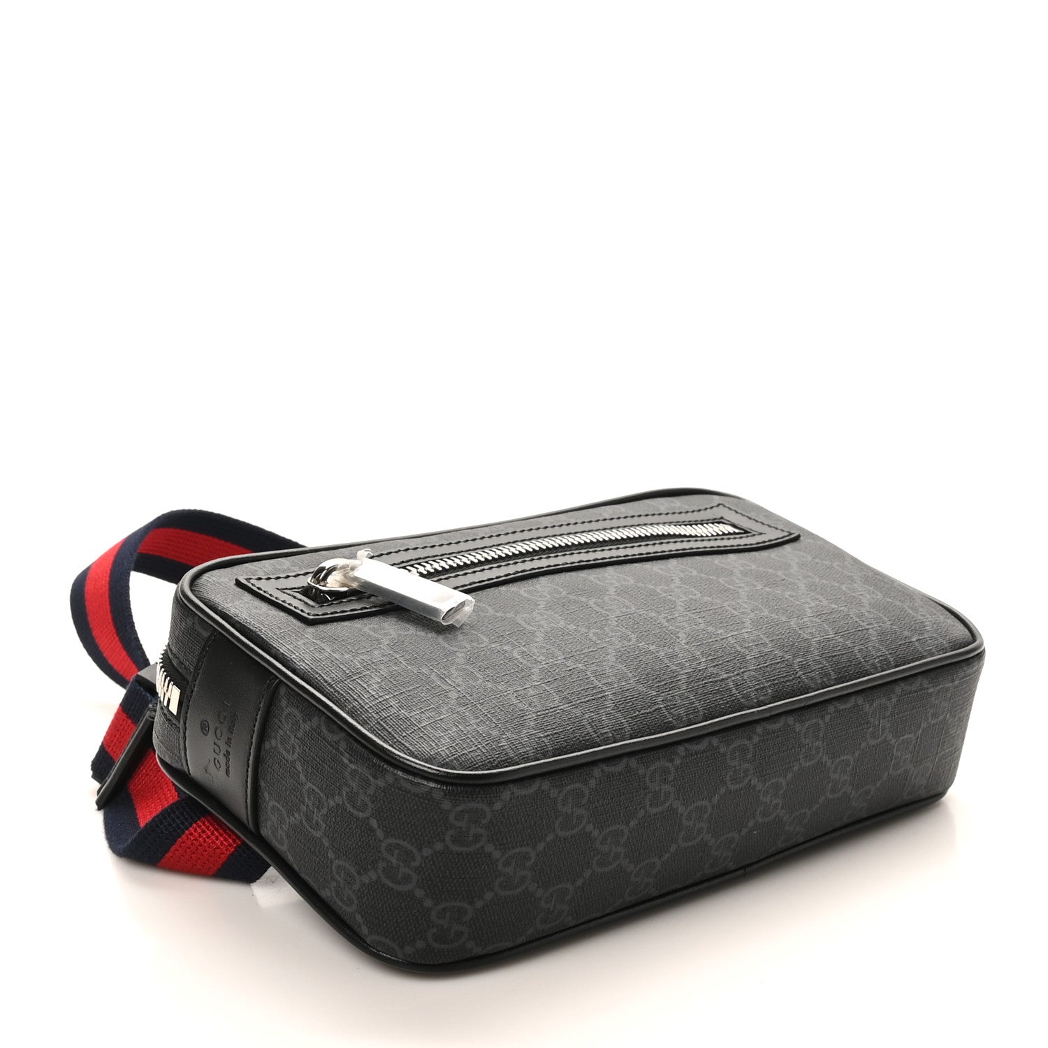 Gucci Soft GG Supreme Monogram Web Belt Bag Black Grey 4 of 10