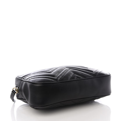 Gucci Calfskin Matelasse Mens GG Marmont Belt Bag 90 36 Black 3 of 8