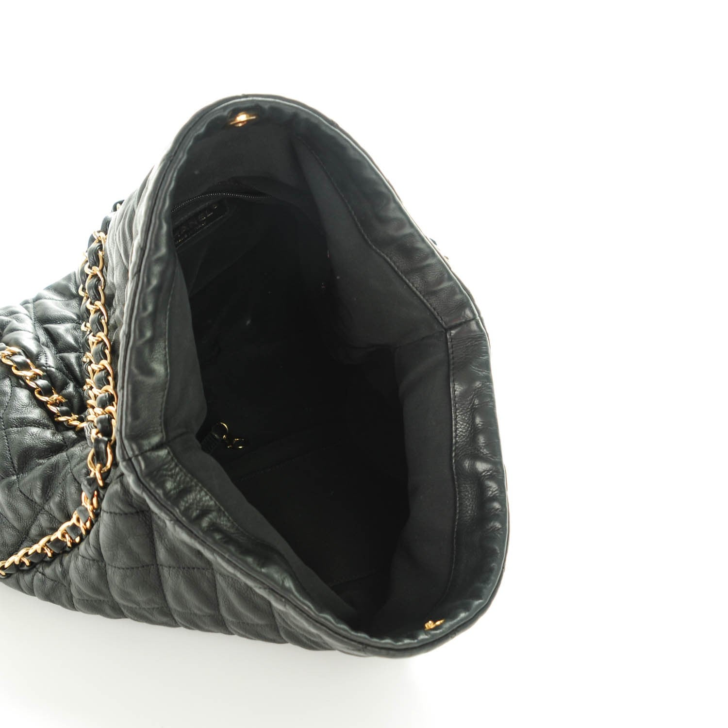 Chanel Calfskin Quilted Large Chain Me Hobo Black 5 of 7