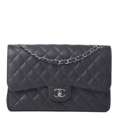 Chanel Caviar Quilted Jumbo Double Flap Black 1 of 9
