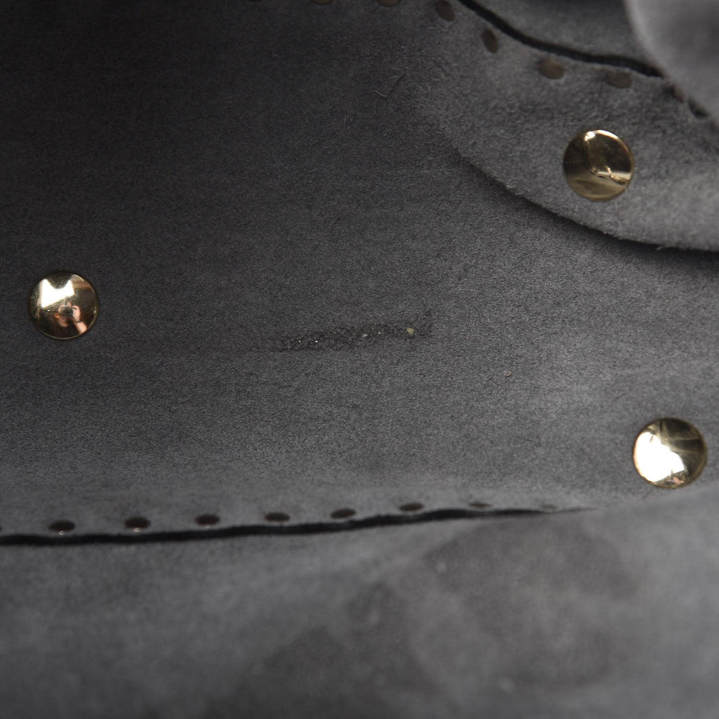 Pebbled Calfskin Medium Rockstud Tote Grey