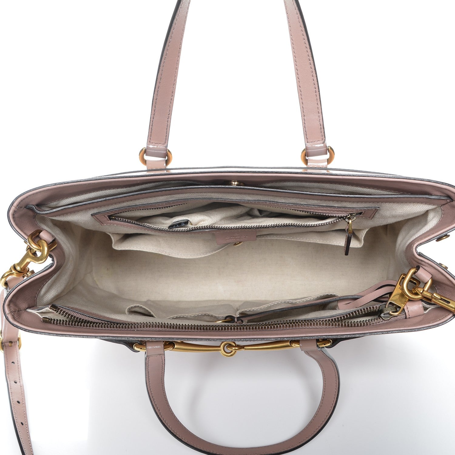 Gucci Patent Medium Bright Bit Top Handle Tote Dark Cipria 5 of 8