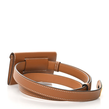 Hermes Epsom Kelly Pocket Belt Gold 2 of 9