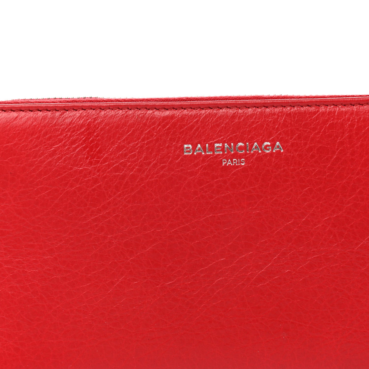 Balenciaga Agneau Continental Zip Around Wallet Rouge Cardinal 6 of 9