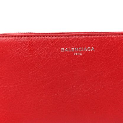 Balenciaga Agneau Continental Zip Around Wallet Rouge Cardinal 6 of 9