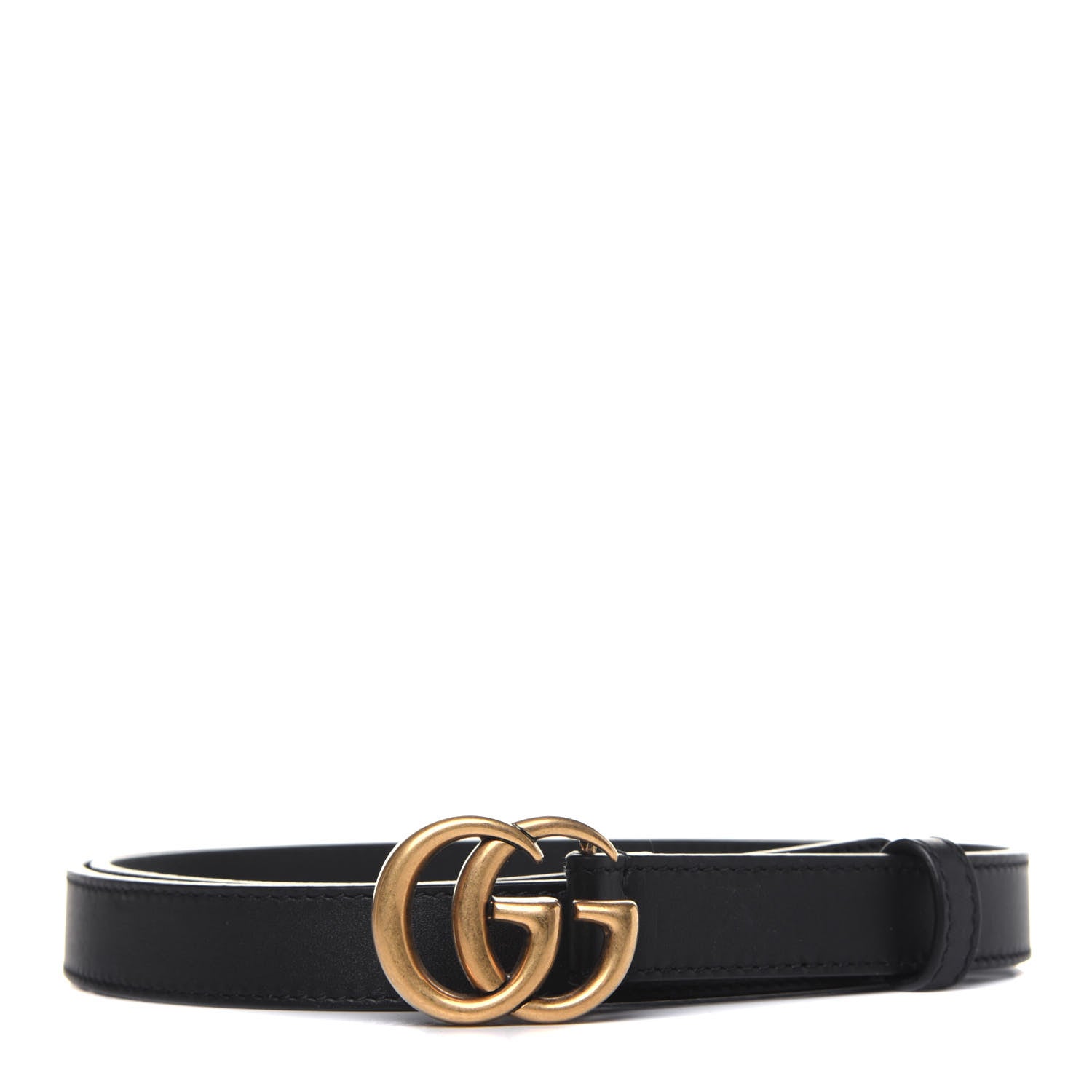 Gucci Calfskin Double G 20mm Belt 95 38 Black 1 of 7