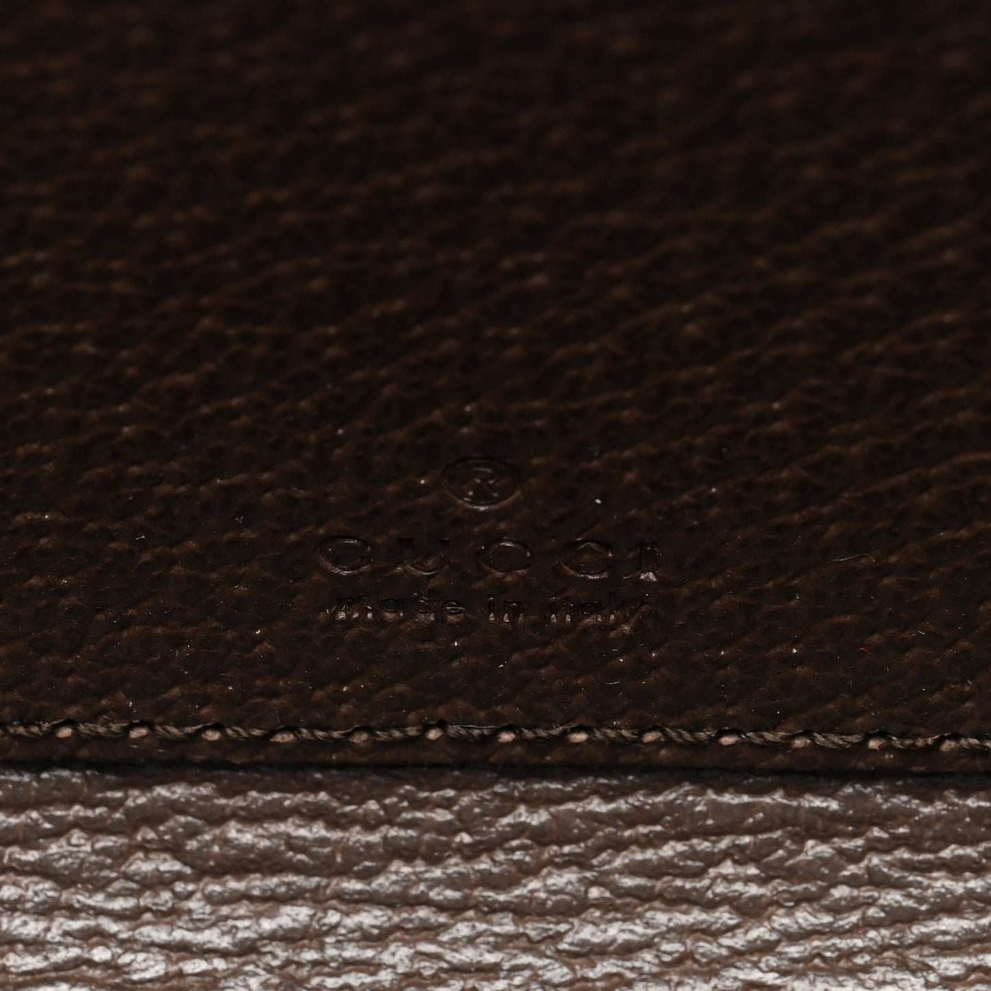 GG Supreme Monogram Textured Dollar Calfskin Web Ophidia Zip Around Card Case Wallet Beige Ebony New Acero