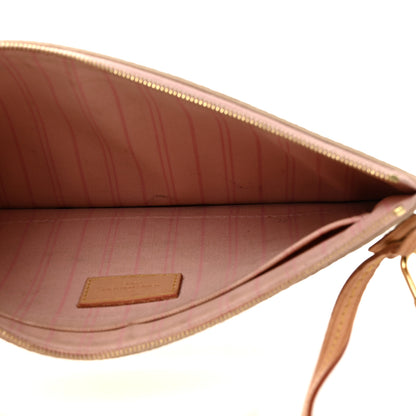 Louis Vuitton Damier Azur Neverfull MM GM Pochette Rose Ballerine 5 of 8