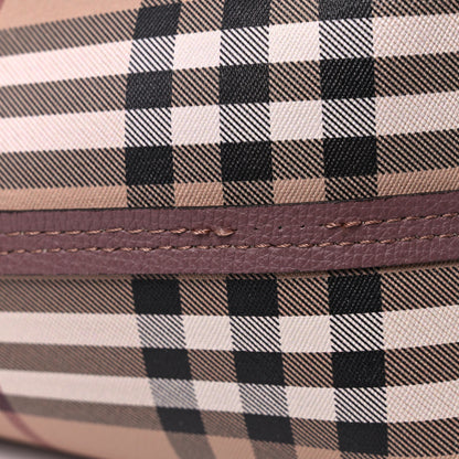 Burberry Grainy Calfskin Haymarket Check Medium Reversible Tote Dusty Pink 11 of 22