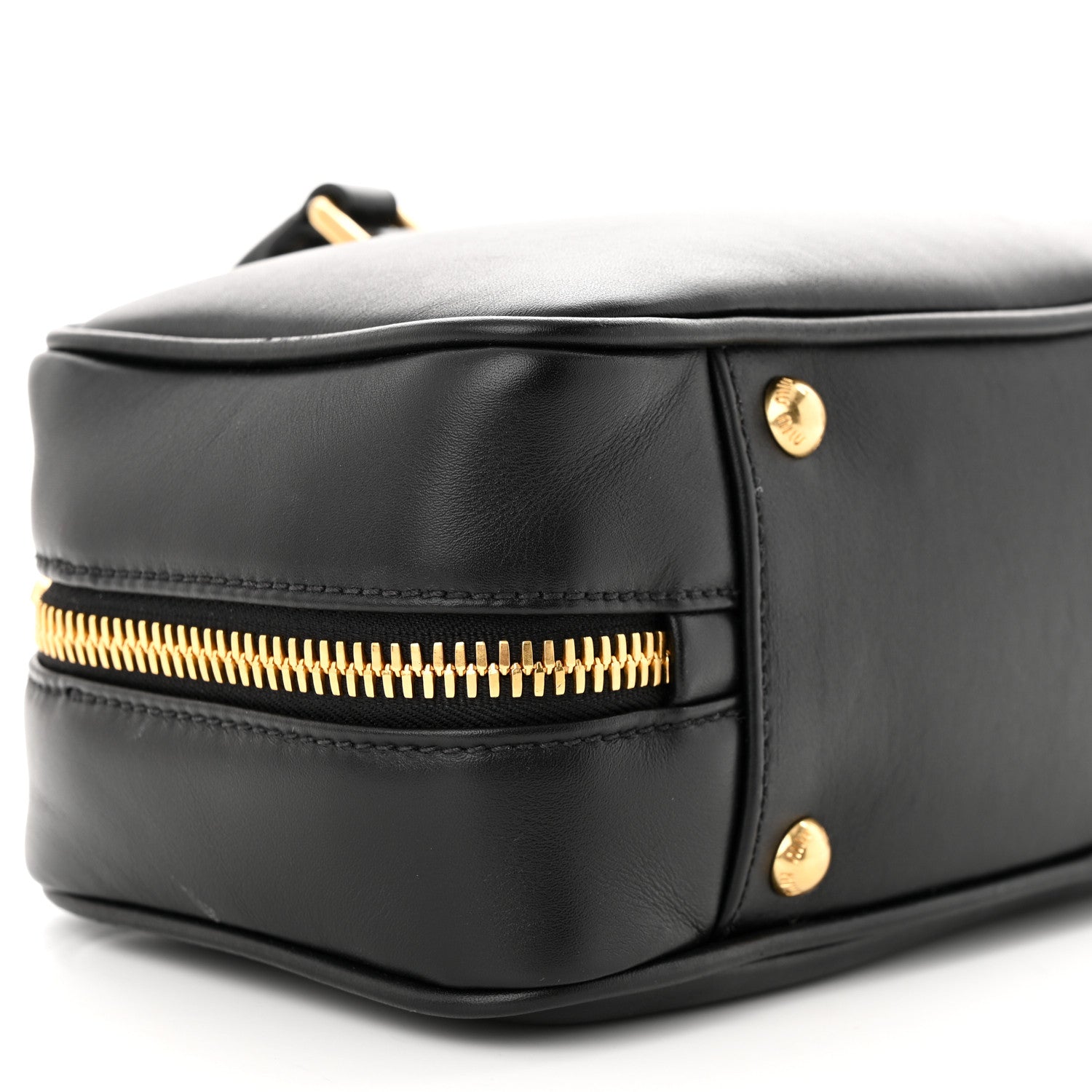 Miu Miu Calfskin Arcadie Top Handle Bag Black 8 of 11