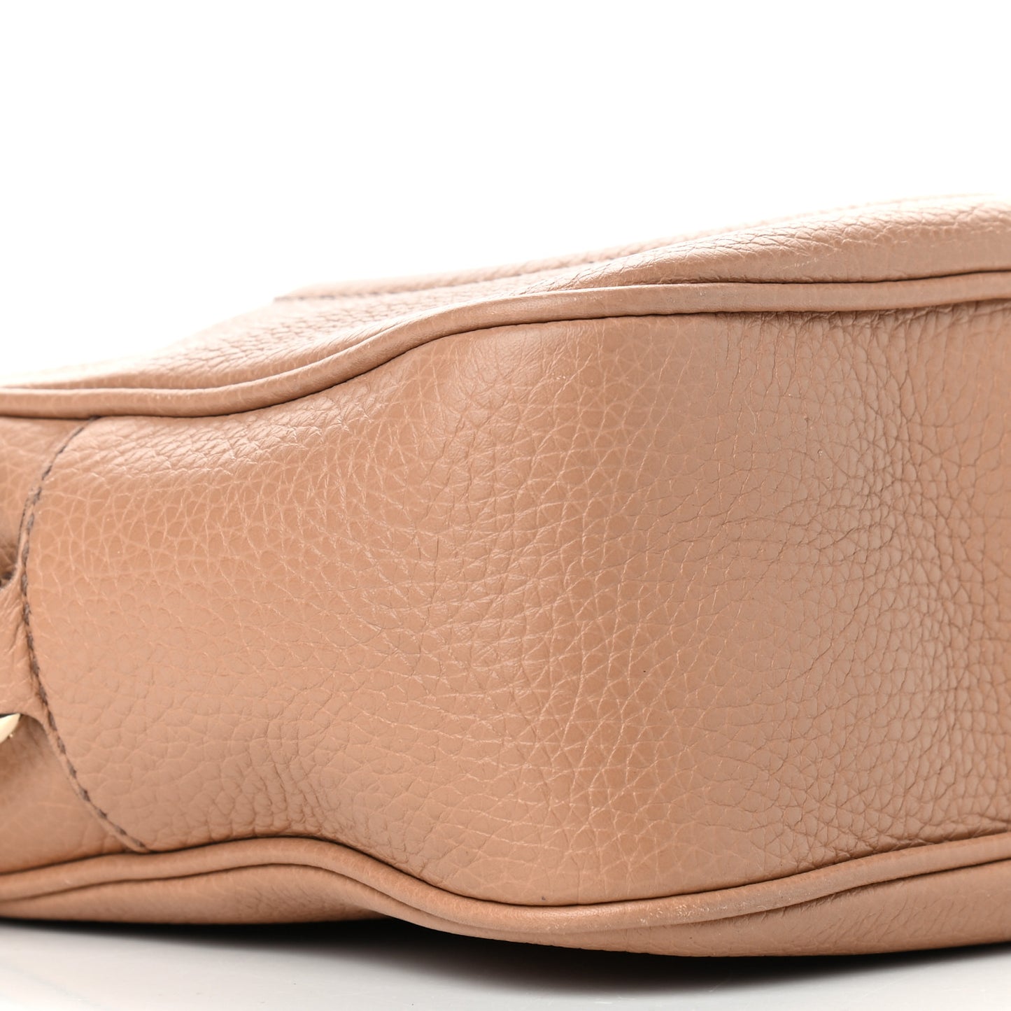 Pebbled Calfskin Small Soho Disco Bag Rose Beige