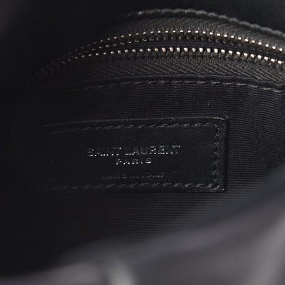 Saint Laurent Lambskin Quilted Small Loulou Puffer Monogram Chain Satchel Black 6 of 9